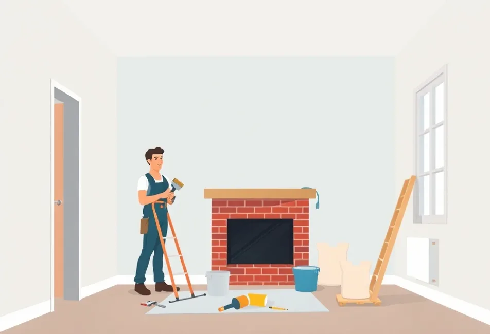 Intérieur rénové après travaux de peinture à Hautmont