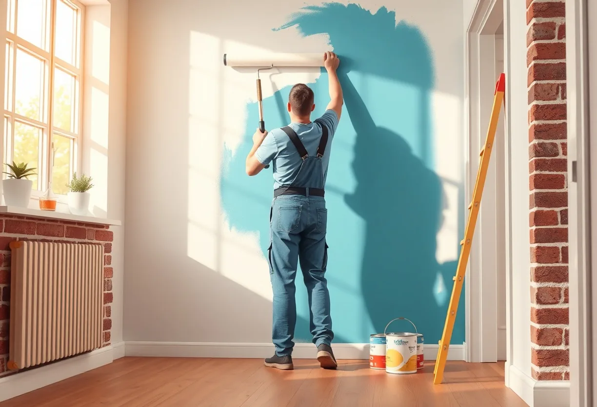 Peintre Hautmont 59330 en intervention sur un chantier